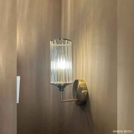 Бра Crystal Lux GLORIA AP1 BRASS (220V, круглые)