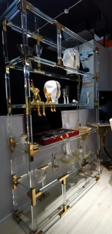 Стеллаж IST-CASA Роялти MH-1780NC, 120х38х200 см, прозрачный