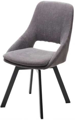 Стул ASP, 360 град. поворот. B28 Темно-серый, велюр / черный каркас, М-City