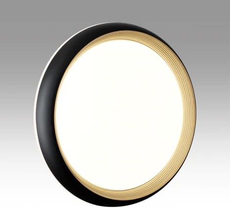 Настенно-потолочный светильник Sonex Tofiq Black 7651/EL PALE SN пластик/черный/золотой LED 70Вт 3000-6000К D480 IP43 пульт ДУ (220V, круглые)