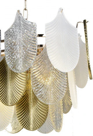 Подвесная люстра Natali Kovaltseva Favorit 91005/10C GOLD WHITE