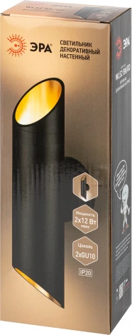 Настенный светильник ЭРА WL52 BK/GD