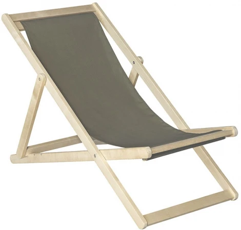 Шезлонг ткань светло-серый Mebelik арт.009102