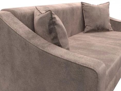 Диван прямой Лига-071 (ЛДСП,Брус,Фанера/Дерево/Велюр/Бежевый) Лига Диванов 129774