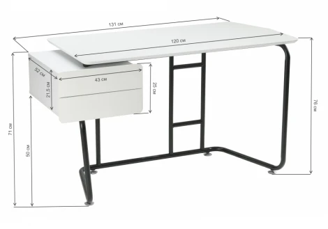 Компьютерный стол Woodville Desk white / black 11838