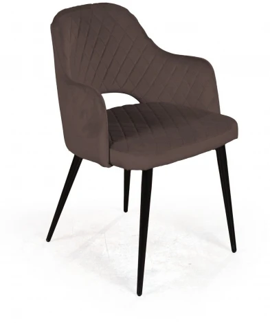 Стул William с подлокотниками ромб, бархат антрацит 14/ черный конус Top Concept custom 74730