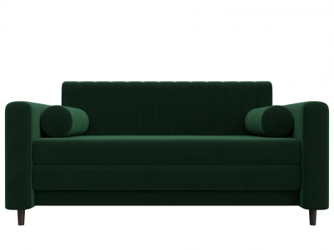 Диван прямой Лига-070 (ЛДСП,Брус,Фанера/Дерево/Велюр/Зеленый) Лига Диванов 129745