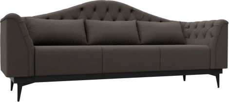 Диван кухонный прямой Флорида (Коричневый/Рогожка) Лига Диванов арт.122489