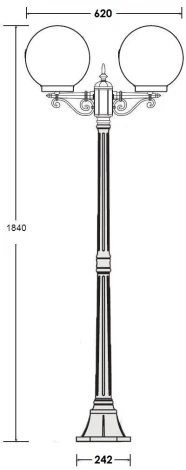 Наземный фонарь Oasis Light GLOBO S 88208SA Bl (220V, фонарь, шар, IP44)