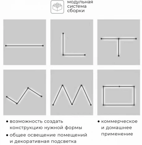 Светильник линейный светодиодный настенно-потолочный ?12мм длина 1000мм 24В 10Вт Imex Thin & Smart IL.0060.5000-1000-BK