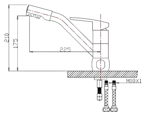 Смеситель Zorg Clean Water ZR 400 KF-12 для кухонной мойки