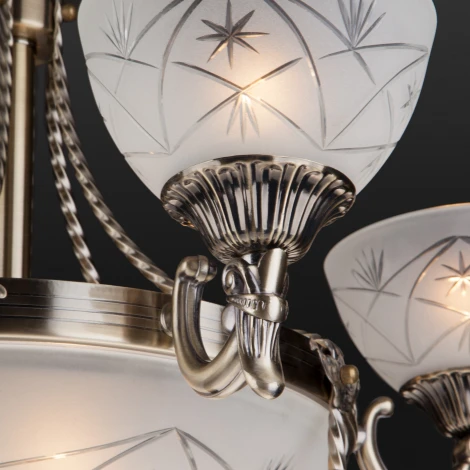 Подвесная люстра Eurosvet 60008 60006/8 античная бронза