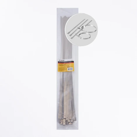 Хомут стальной 7,9х500мм серый 25 шт. Stekker 32803