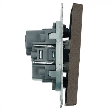 Выключатель двухклавишный (антрацит, soft touch) Stekker Эмили 49918