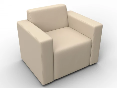 Кресло Лига-093 (ДСП,Брус,Фанера/Пластик/Экокожа/Бежевый) Лига Диванов 132465