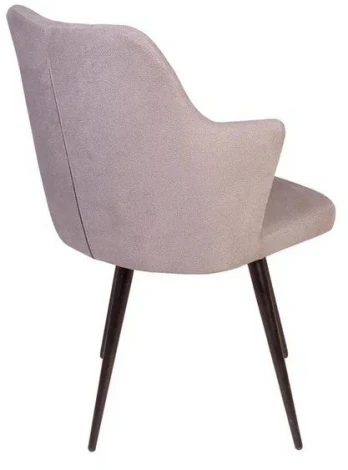 Стул поворотный на 90 градусов, функция возврата, антишум Hunt ромб, бархат пепельно-бежевый 25 / чёрный конус Top Concept 80491