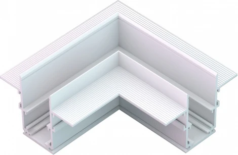 Соединитель угловой для встраиваемого магнитного шинопровода iLedex Vision48/22 CORNER CONNECT 4822-022-95/95-WH