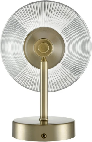 Бра Lumion Corne 6596/1W латунь титаниум/прозрачный, металл/стекло E27 1*60W 220V