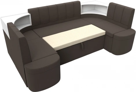 Диван кухонный П-образный Тефида Лига Диванов (Рогожка) арт.125851