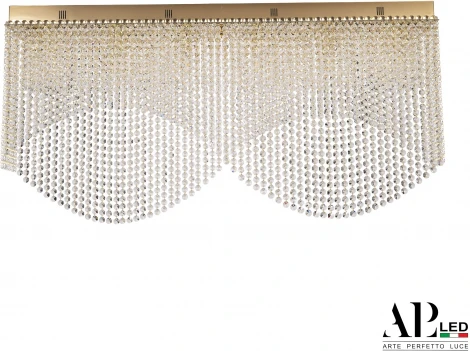 Потолочная люстра хрустальная APL LED Sicilia SH512.2.100.B.Gd.E14 (220V)