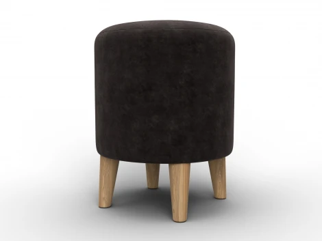 Пуф 002 (ДСП,Фанера/Дерево/Велюр/Коричневый) Лига Диванов 132494