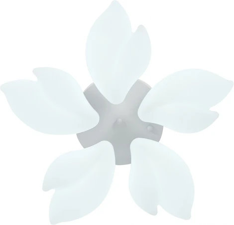 Потолочная люстра светодиодная Natali Kovaltseva Effect LED LAMPS 81116 с пультом ДУ, моб. приложением 100W, белый, LED (регулировка яркости, 220V, цветы, листья)