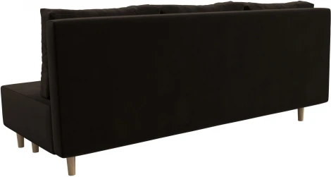 Диван прямой Лига-033 (Коричневый/Микровельвет) Лига Диванов арт.121079