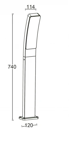 Наземный светильник светодиодный Oasis Light BRISBANE LED W2889-4K-740 Gr (220V, IP54)