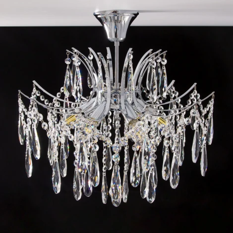 Потолочная люстра каскадная на штанге Citilux Селена CL302160 (220V, хрусталь)