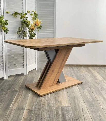 Обеденный стол M-City EXEL 140 Дуб Вотан/ Алюминий