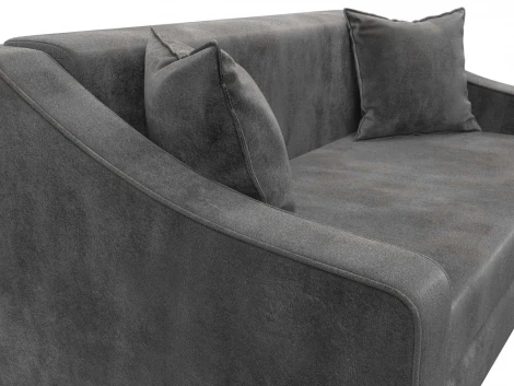 Диван прямой Лига-071 (ЛДСП,Брус,Фанера/Дерево/Велюр/Серый) Лига Диванов 129776