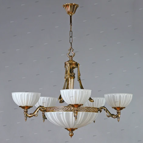 Люстра подвесная Ambiente by Brizzi Navarra, 10 ламп, бронза с белым