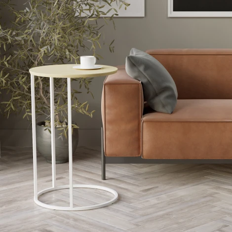 Стол придиванный Остин дуб янтарный/белый Mebelik 008954