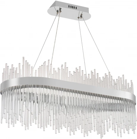 Подвесная люстра с таймером Natali Kovaltseva Smart Нимбы LED LAMPS 81265 (220V, хрусталь, пульт управления, управление смартфоном, на тросе)