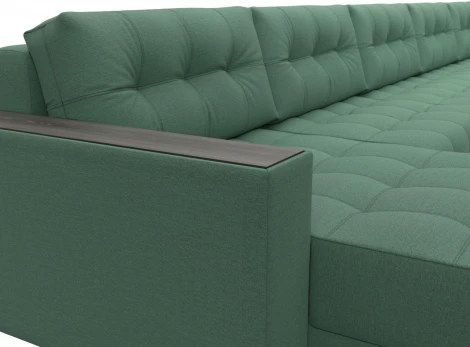 Диван П-образный с декором Лига-049 НПБ Мегалонг Лига Диванов (Рогожка) арт.128522