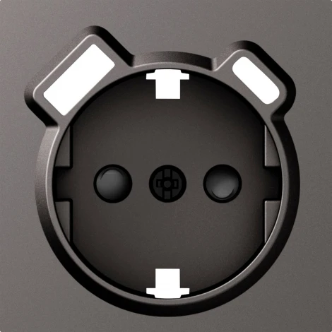 Накладка для розетки Schuko с зарядным устройством USB A+C, со шторками 16A 250В, матовый титан Donel A07 DE22945