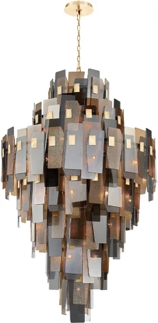 Подвесная люстра каскадная большая Crystal Lux POINT SP39 (220V, на цепи)