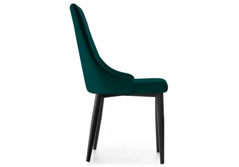 Стул Woodville на металлокаркасе Kora green / black 15096