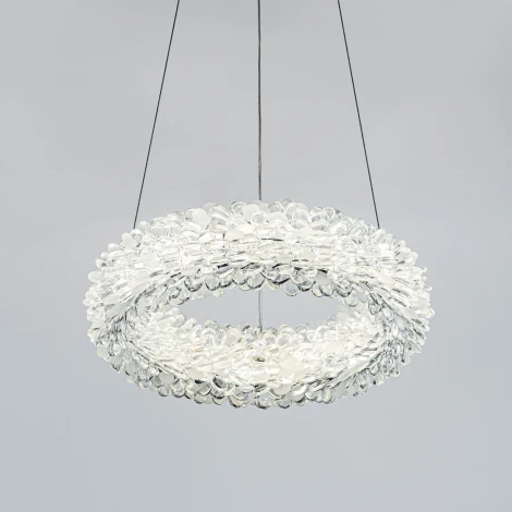 Подвесной светильник светодиодный хрустальный с пультом с регулировкой цветовой температуры и яркости Modelux MODESTYLE MS.5002.300 CR