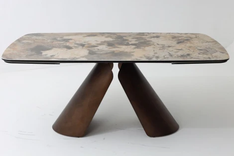 Стол КАЛЬДЕРОН (CALDERON) 180 цвет TL-137 матовый, исп керамика / МЕДНЫЙ БРАШИРОВАННЫЙ, ®DISAUR M-City 64668