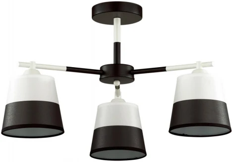 Потолочная люстра на штанге Bessie 5215/3C черный, белый E27 3*60W