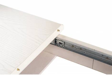 Деревянный стол Woodville Паветти слоновая кость / золото 505468