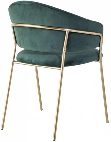 Набор из 2 стульев Whispered Enchantment Hesby (Металл/Велюр, Зеленый) арт.HSBI_DC114_green_2