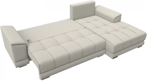 Диван угловой НордСтар правый угол (Бежевый/Рогожка) Лига Диванов арт.122927