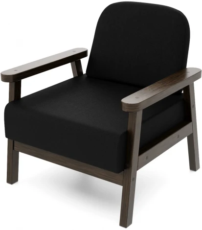 Кресло Arsko Флори венге велюр черный