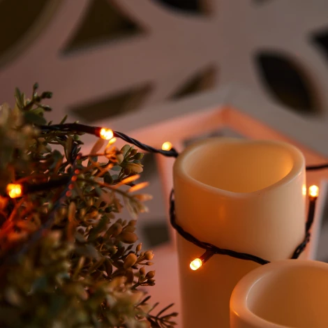 Гирлянда светодиодная, 20м. 200 светодиодов, янтарный свет Uniel ULD-S2000-200/DGA AMBER IP20