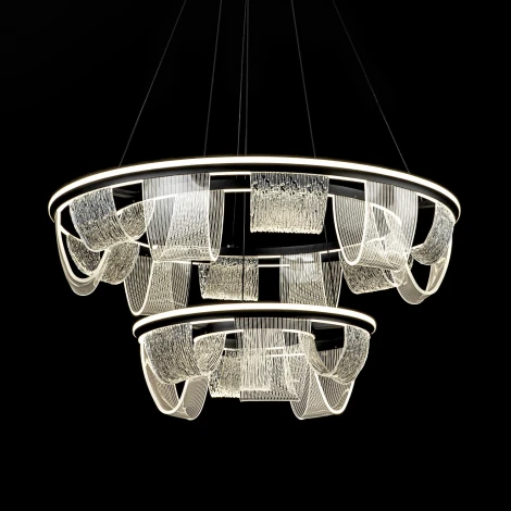 Подвесной светильник светодиодный с пультом с регулировкой цветовой температуры LED4U LED4U L7706-800-460 BK