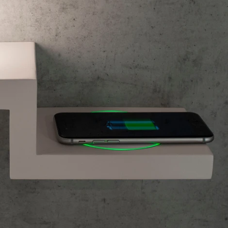 Настенный светильник с беспроводным ЗУ и полкой Mantra Zanzibar 6751 (LED, 220V, шар)