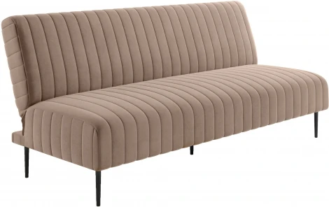 Baccara диван-кровать трехместный прямой без подлокотников, бархат бежевый 05 Top Concept арт.14472