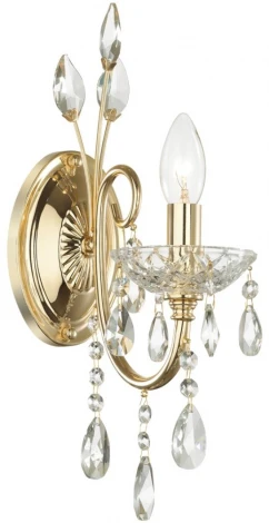 Бра Odeon Light Versia 4977/1W (220V, хрусталь, подвески, подсвечник, свеча)